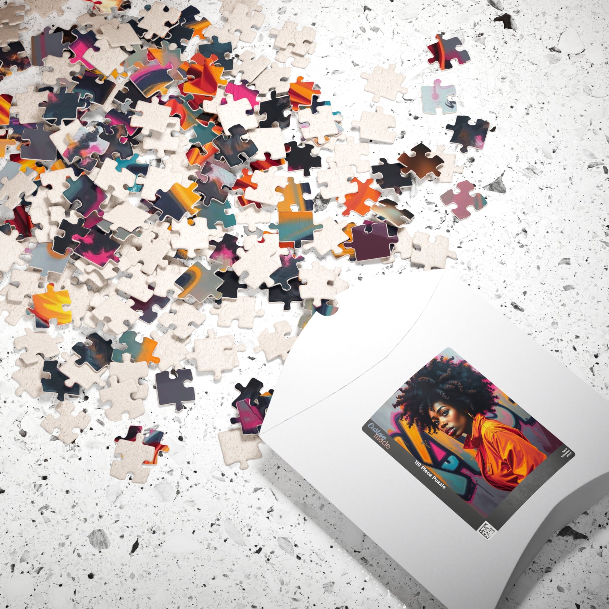 Colorful Afro Woman Puzzle Jigsaw Game - 110, 252, 520, 1014-piece | Perfect For Family Fun, Unique Gifts, Art Lovers, Puzzle Enthusiasts Puzzle The Puzzle Chest