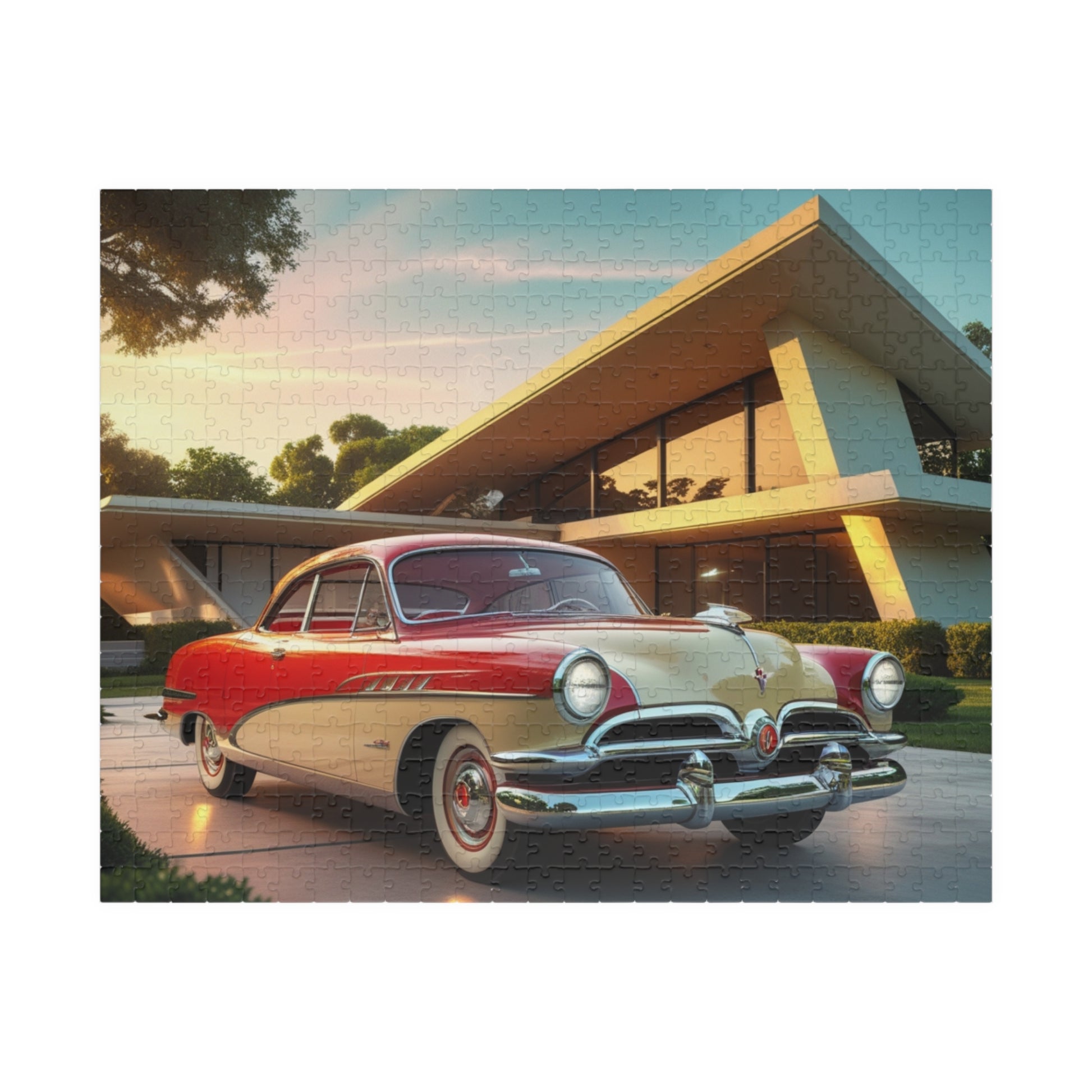 Vintage Car Jigsaw Puzzle, 1953 Manhattan, Classic Automobile Art 520 pcs (Horizontal) Puzzle The Puzzle Chest