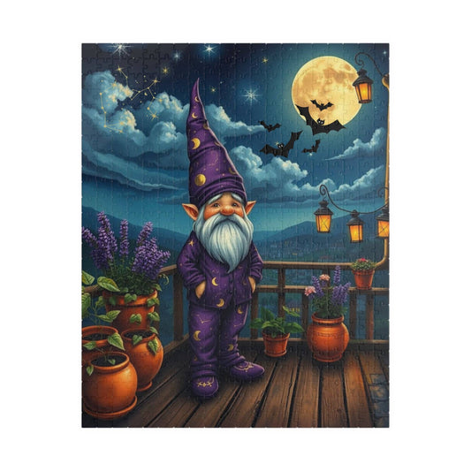 Stargazing Gnome Jigsaw Puzzle - Dreamy Rooftop Scene Puzzle The Puzzle Chest