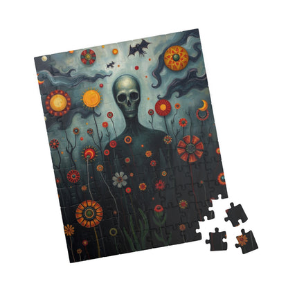 Mystical Skull Puzzle, Unique Art Puzzle, 110, 252, 520, 1014-piece, Home Entertainment, Gift for Puzzle Lovers, Halloween Decor Puzzle The Puzzle Chest
