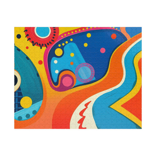 Colorful Abstract Jigsaw Puzzle for Creative Minds, Fun Family Night Game, Unique Gift for Art Lovers, Brain Teaser, Mindfulness Activity 520 pcs (Horizontal) Puzzle The Puzzle Chest