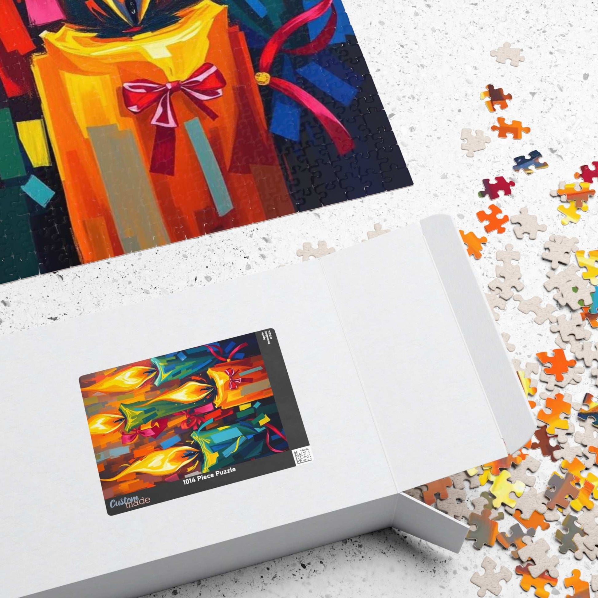 Candlelight Jigsaw Puzzle for Adults - Cozy Abstract Candle Art Christmas Theme