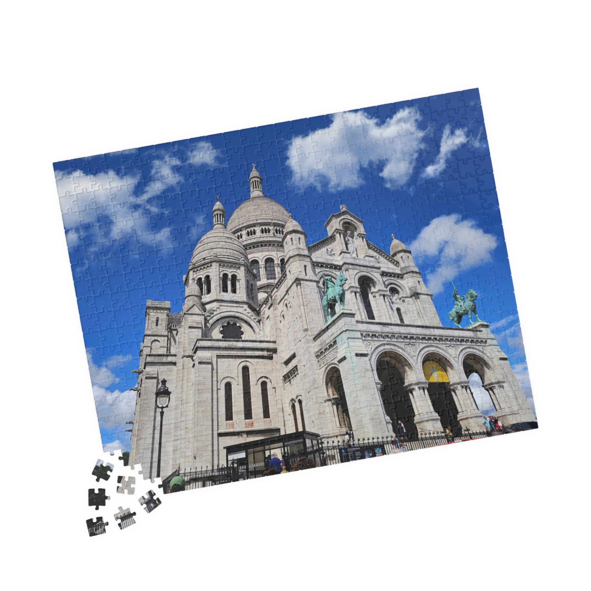 Sacre-Coeur Basilica Jigsaw Puzzle - Famous French Landmark Paris France, Romano-Byzantine Architecture 520 pcs (Horizontal) Puzzle The Puzzle Chest