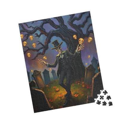 Halloween Themed Puzzle, Spooky Skeleton Design, Adult Jigsaw Game for Fall Decor, Family Game Night, Perfect for Autumn Celebrations, Gift Puzzle The Puzzle Chest