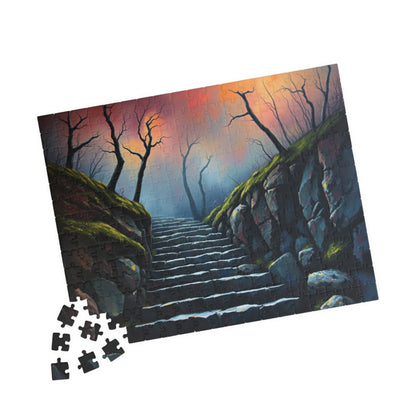 Steps Into Oblivion Jigsaw Puzzle for Adults, Gothic Puzzle, Dark Fantasy Landscape Puzzle Gift for Puzzle Lover, Game Night, Mindful Hobby Puzzle The Puzzle Chest