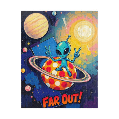 Far Out Alien Puzzle | Fun Space Theme Pop Art Jigsaw Educational Game, Cool Gift for Adults, Family Bonding Activity, Brain Teaser 252 pcs (Vertical) Puzzle The Puzzle Chest