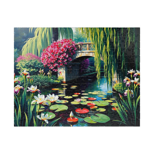 Serene Garden Puzzle - 110-1014 Piece Landscape Jigsaw Game, Gift for Nature Lovers, Family Game Night, Mindfulness Activity 252 pcs (Horizontal) Puzzle The Puzzle Chest