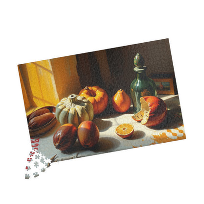 Autumn Still Life Jigsaw Puzzle, Vintage Style Art Design, Cozy Vibes Fun Indoor Activity, Family Game Night, Unique Gift for Puzzle Lovers