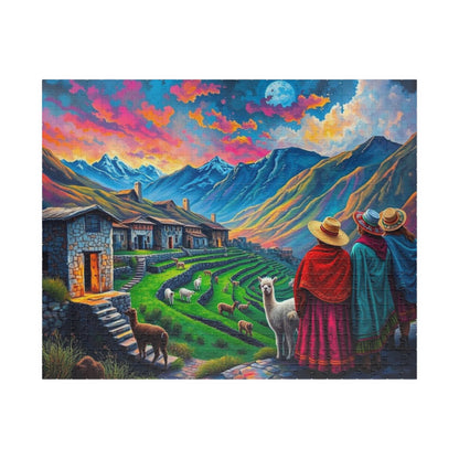 Andean Village in Peru Puzzle Jigsaw Game - Mountain View, Mindfulness Activity, Nature Lovers Gift for Friends, Family Activity 520 pcs (Horizontal) Puzzle The Puzzle Chest
