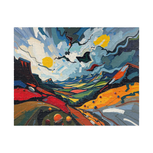 Colorful Landscape Puzzle, Abstract Jigsaw Puzzle Game for Adult Puzzle Lover Gift for Friend Family Game Nights 252 pcs (Horizontal) Puzzle The Puzzle Chest