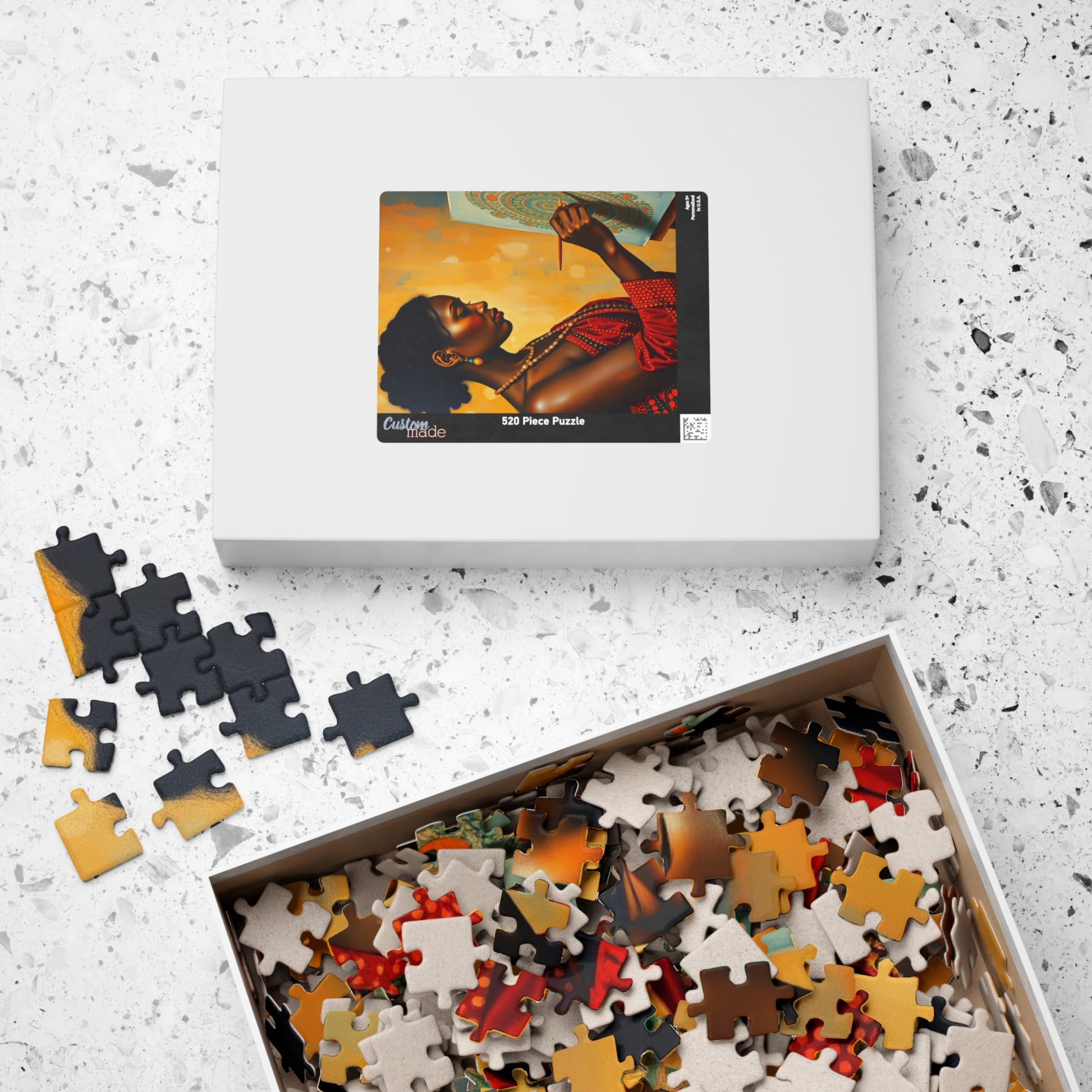 Indigenous Australian Woman Puzzle, Cultural Art Jigsaw Game, Dreamtime Painting Scene in Earthy Tones, Unique Gift for Puzzle Enthusiast Puzzle The Puzzle Chest