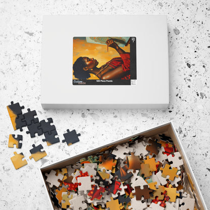 Indigenous Australian Woman Puzzle, Cultural Art Jigsaw Game, Dreamtime Painting Scene in Earthy Tones, Unique Gift for Puzzle Enthusiast Puzzle The Puzzle Chest