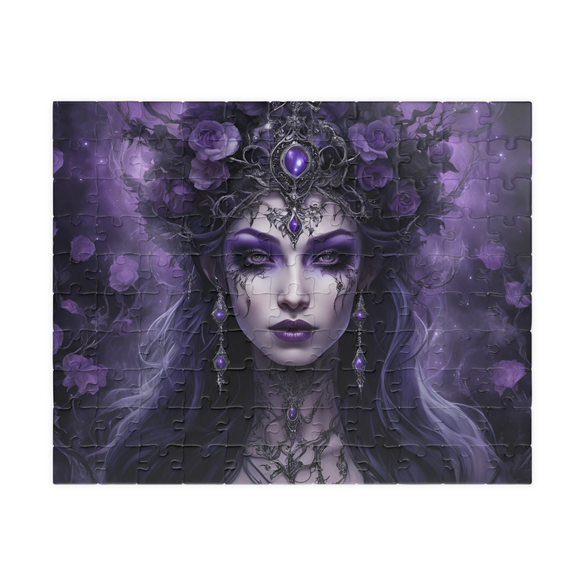 Fairy Queen Gothic Jigsaw Puzzle, 110 252 520 1014-Piece Gifted Unique Game for Adults, Gift Idea for Fantasy Lovers and Puzzle Enthusiasts 110 pcs (Horizontal) Puzzle The Puzzle Chest