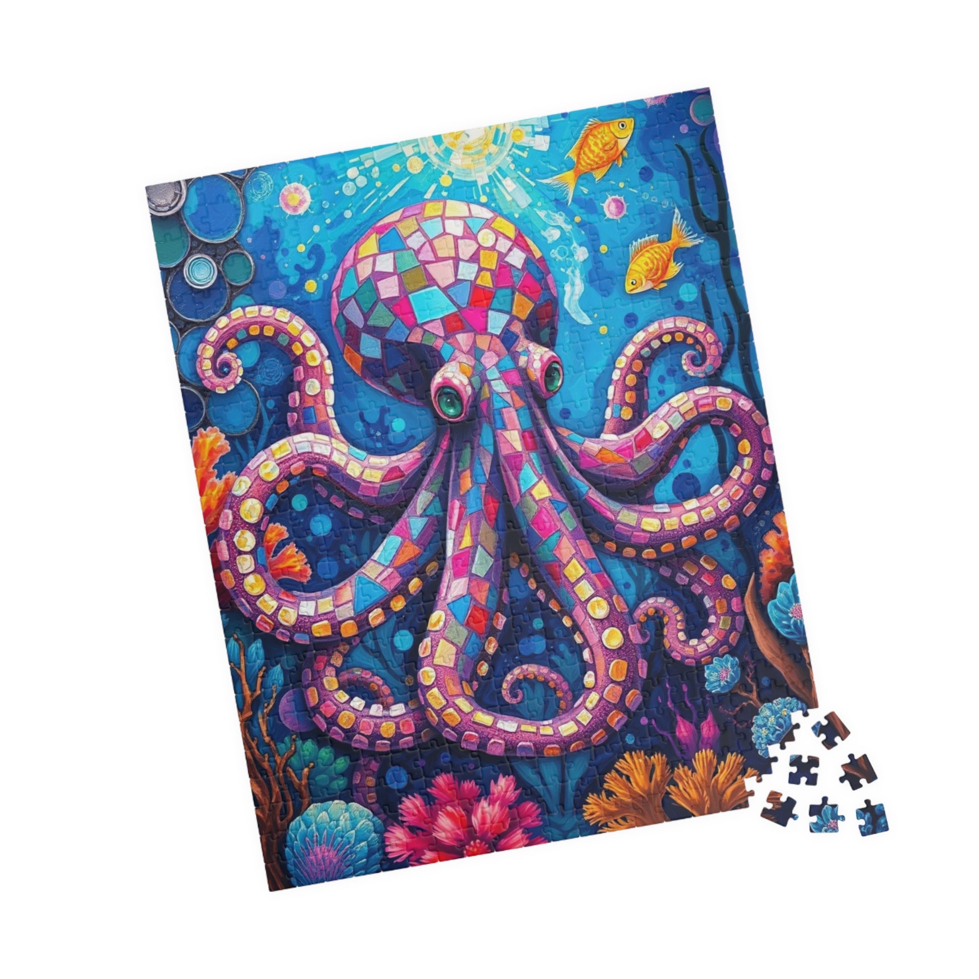 Mosaic Octopus Deep Sea Puzzle, Ocean-Themed Coral Reef and Fish Scene, Vibrant Marine Jigsaw Game for Adults and Teens, Ocean Lover Gift Puzzle The Puzzle Chest