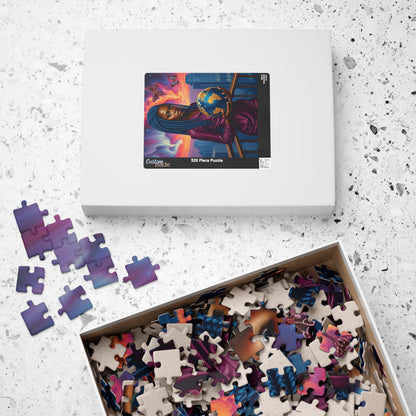 Futuristic Afrocentric Jigsaw Puzzle, Black Woman Holding Globe, Unique Motivational Puzzle Lover Gift, Family Activity, Mindfulness Fun Puzzle The Puzzle Chest