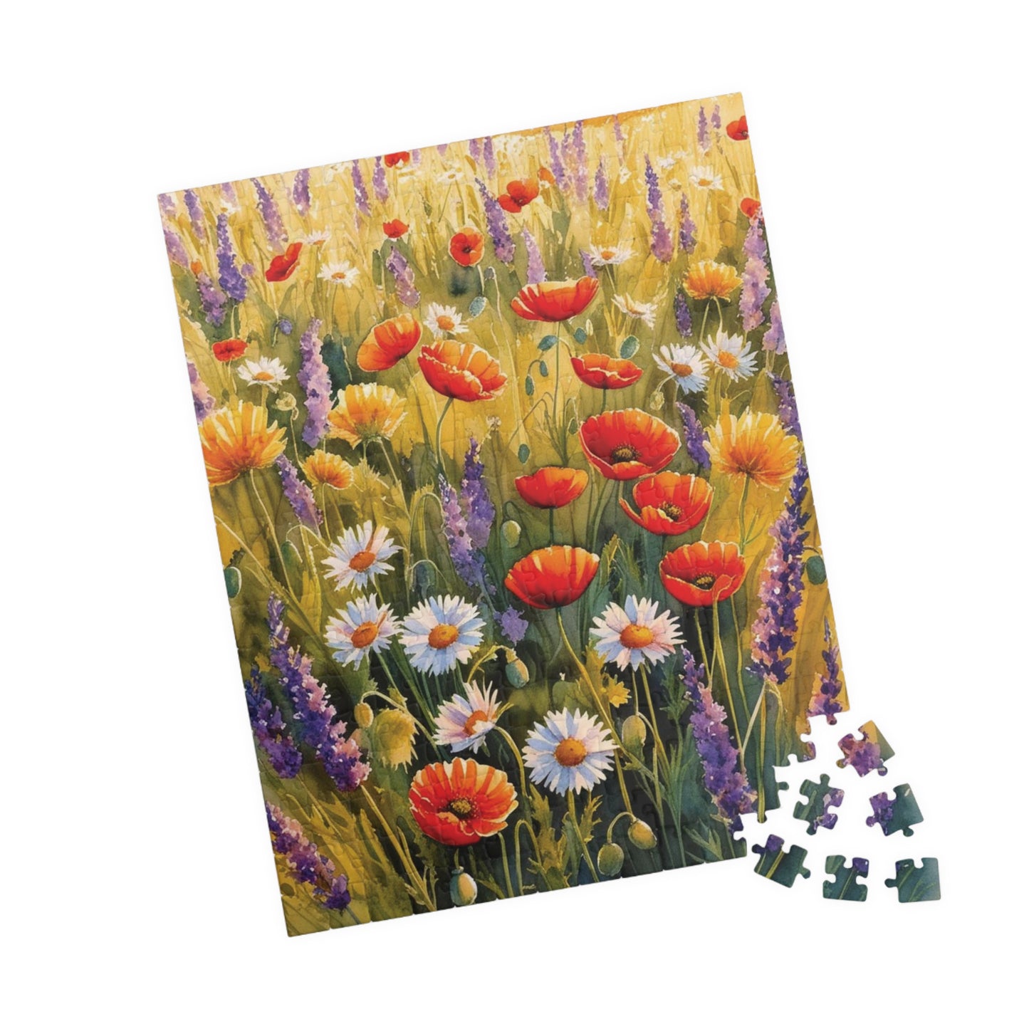 Field of Wildflowers Jigsaw Puzzle, Flowers with Butterflies Floral Landscape Game, 252 520 1014 Piece Nature Lover Gift for Friend Puzzle The Puzzle Chest
