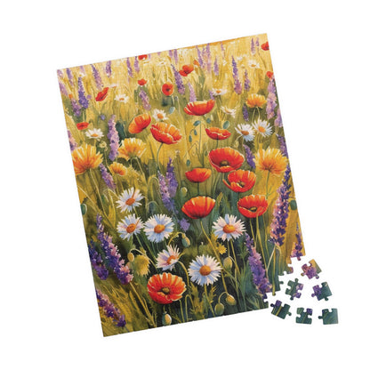 Field of Wildflowers Jigsaw Puzzle, Flowers with Butterflies Floral Landscape Game, 252 520 1014 Piece Nature Lover Gift for Friend Puzzle The Puzzle Chest