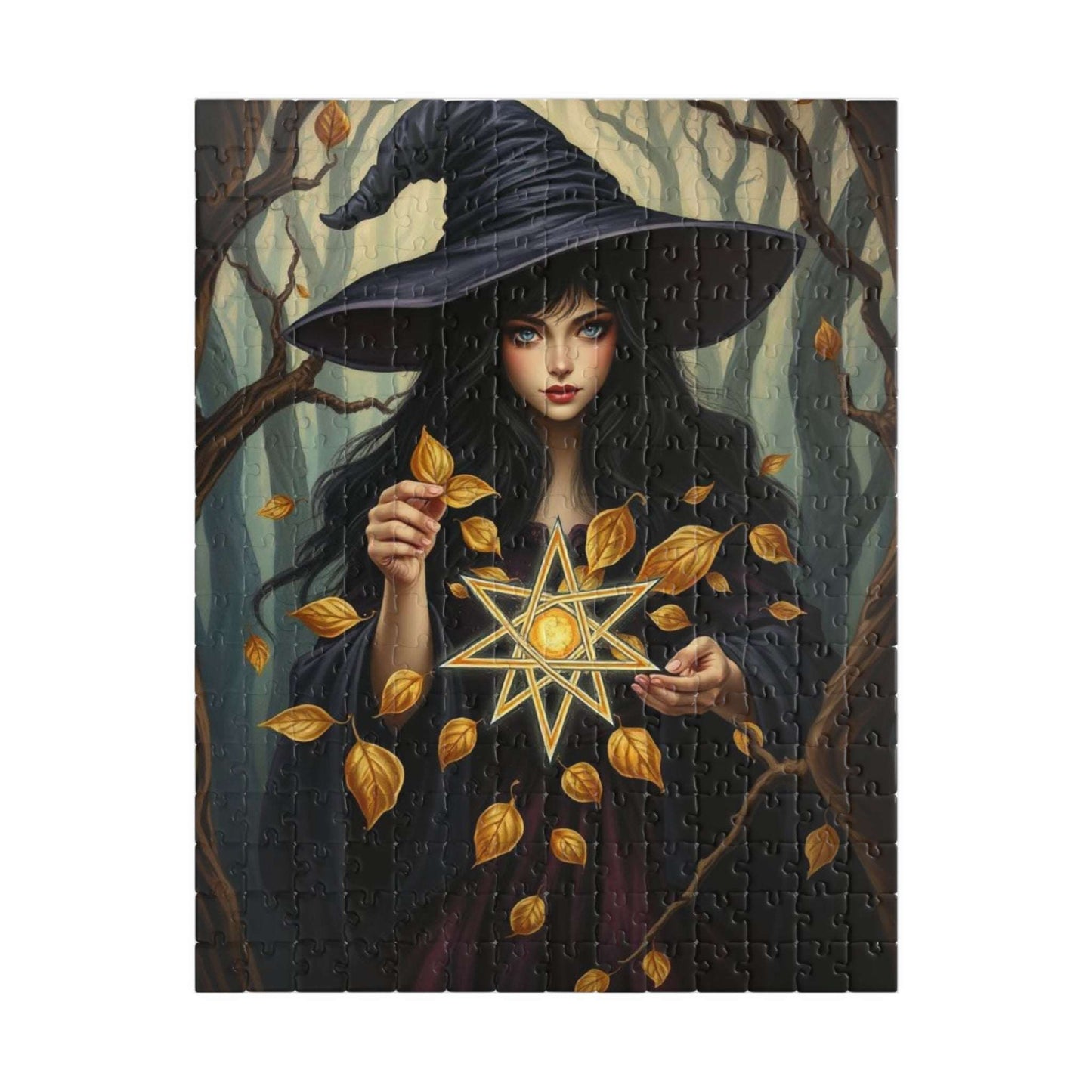 Ashes and Embers Magical Witch Puzzle, Enchanting Jigsaw for Adult Cozy Night In, Halloween Decor, Gift for Witch Lover, Mystery Enthusiasts