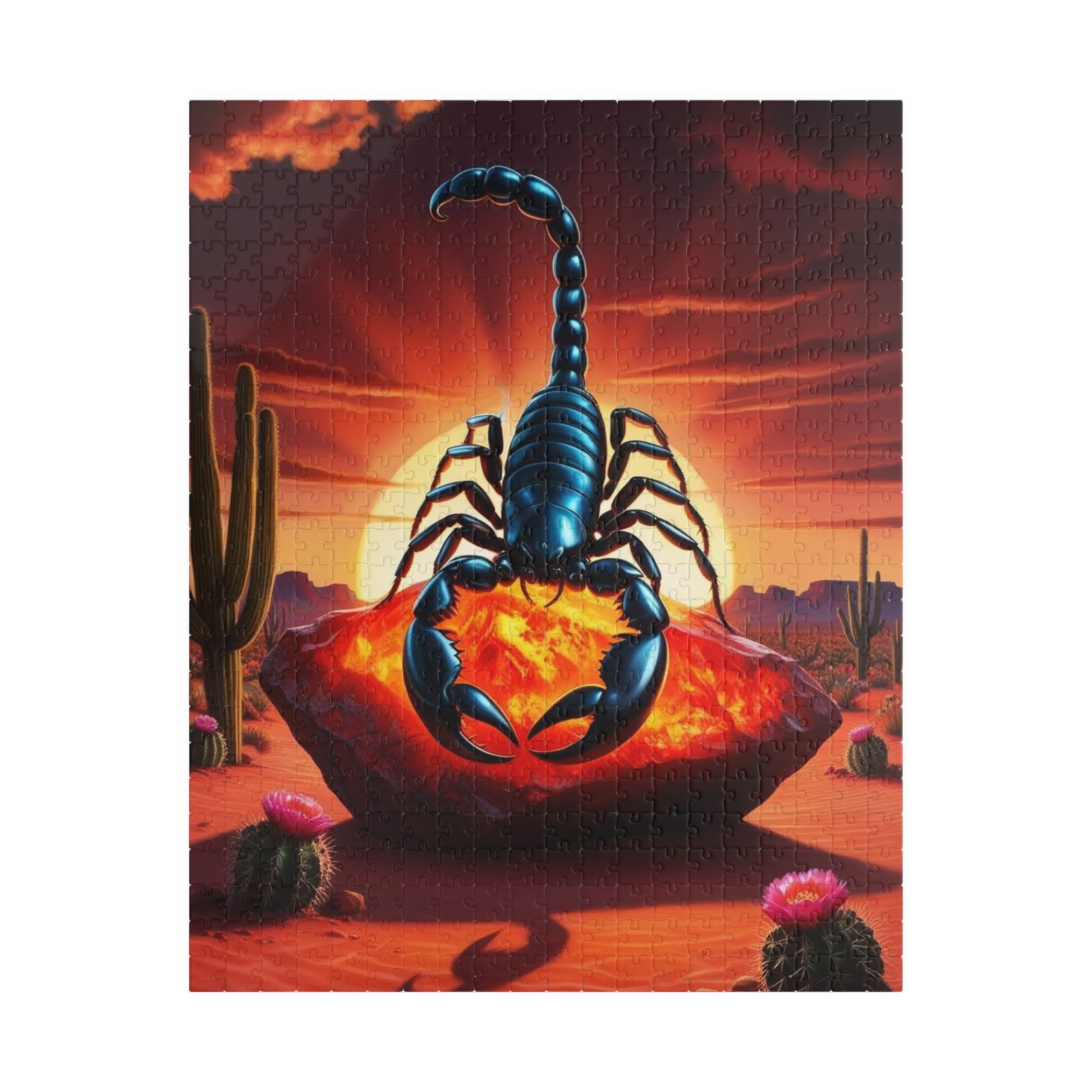 Scorpion Art Puzzle - Scorpio Zodiac Sign Jigsaw Game, Nature Inspired Fun, Gifts for Puzzle Lover, Mindfulness Activity, Home Entertainment 520 pcs (Vertical) Puzzle The Puzzle Chest