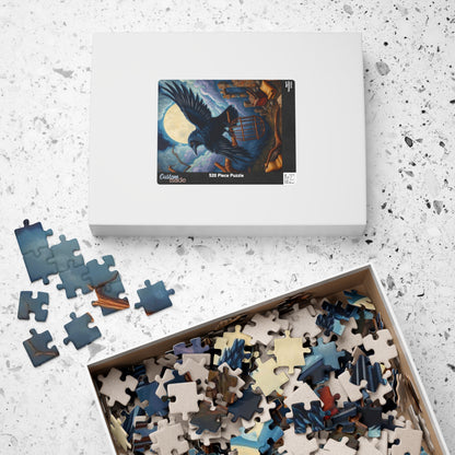 Midnight Messenger - Mystical Raven Puzzle, 110, 252, 520-piece Gothic Jigsaw Game for Family Game Night, Bird Lover Gift for Friends