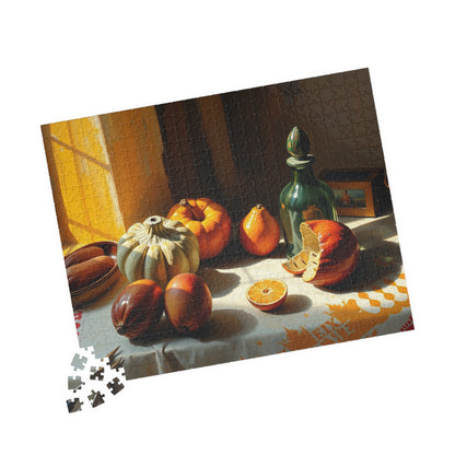 Autumn Still Life Jigsaw Puzzle, Vintage Style Art Design, Cozy Vibes Fun Indoor Activity, Family Game Night, Unique Gift for Puzzle Lovers