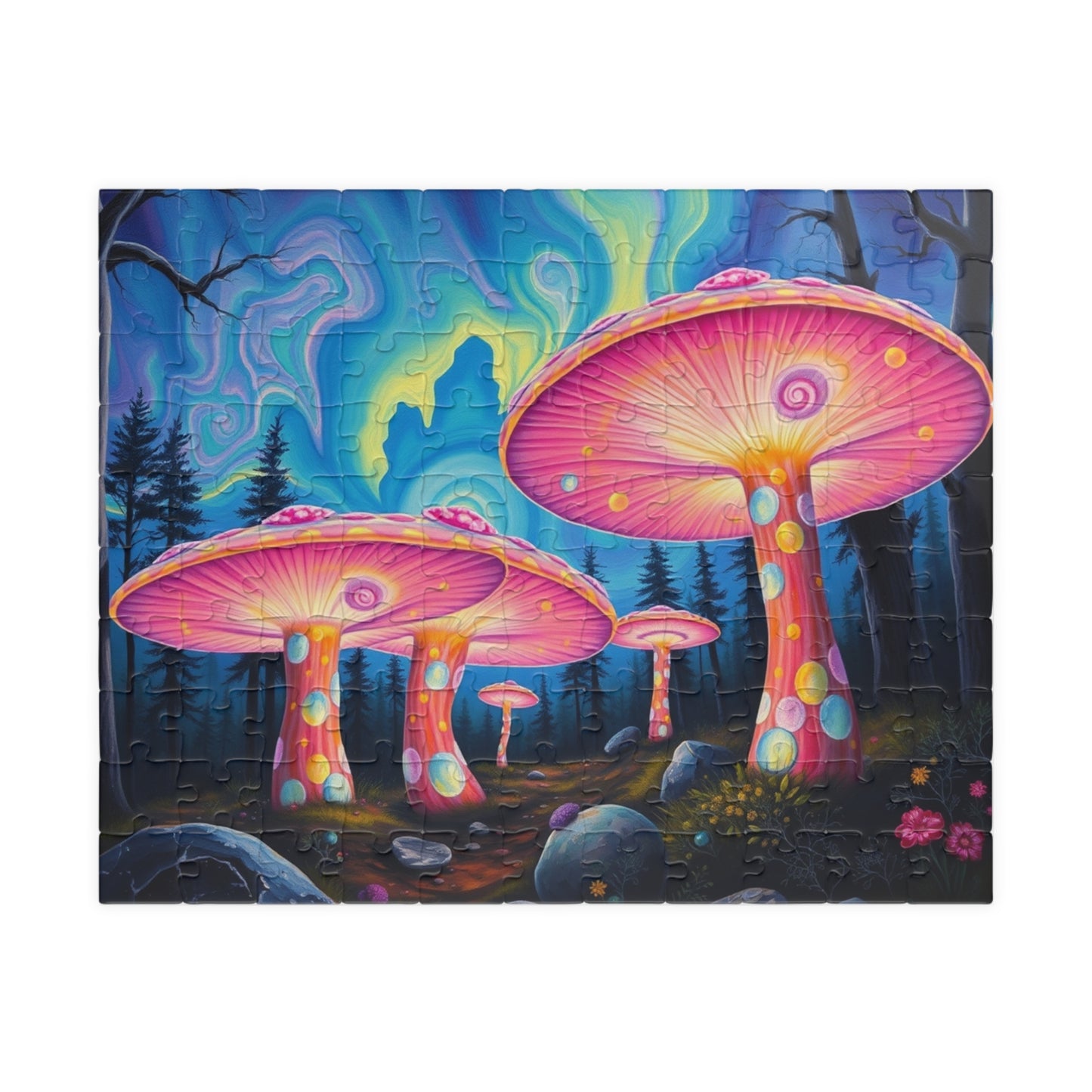 Magical Mushroom Puzzle, Enchanting Fantasy Jigsaw Puzzle for Adults, Holiday or Birthday Gift for Friend, Puzzle Lover and Art Enthusiast 110 pcs (Horizontal) Puzzle The Puzzle Chest