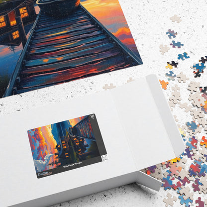 Serene Cabin Sunset Puzzle, Nature Jigsaw for Family Game Night, Gift for Nature Lovers, Cozy Decor Activity, Mindfulness Puzzle The Puzzle Chest