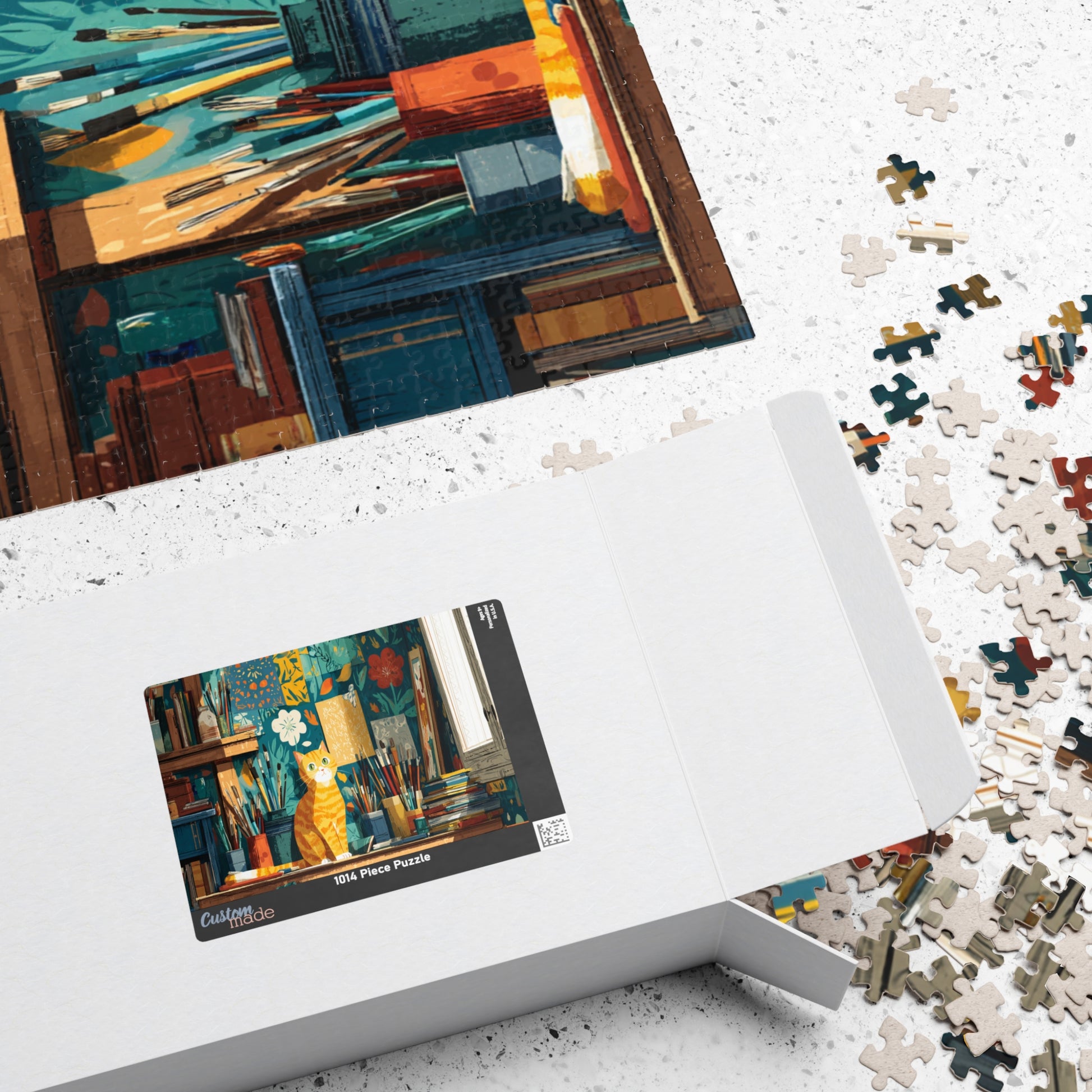 The Artist’s Cat – Matisse Inspired Jigsaw Puzzle, Animal Theme Studio Art Kitten Puzzle for Feline Lovers Puzzle The Puzzle Chest