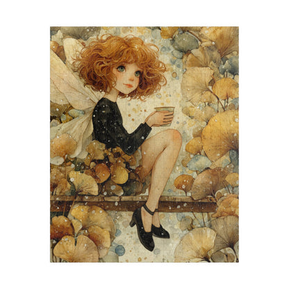Misty Forest Fairy Jigsaw Puzzle - Enchanted Autumn Fairy Watercolor Woodland Bridge Fantasy Art Puzzle The Puzzle Chest