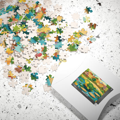 Smiling Turtle Pond Puzzle | Cute Animal Jigsaw Game Puzzle The Puzzle Chest