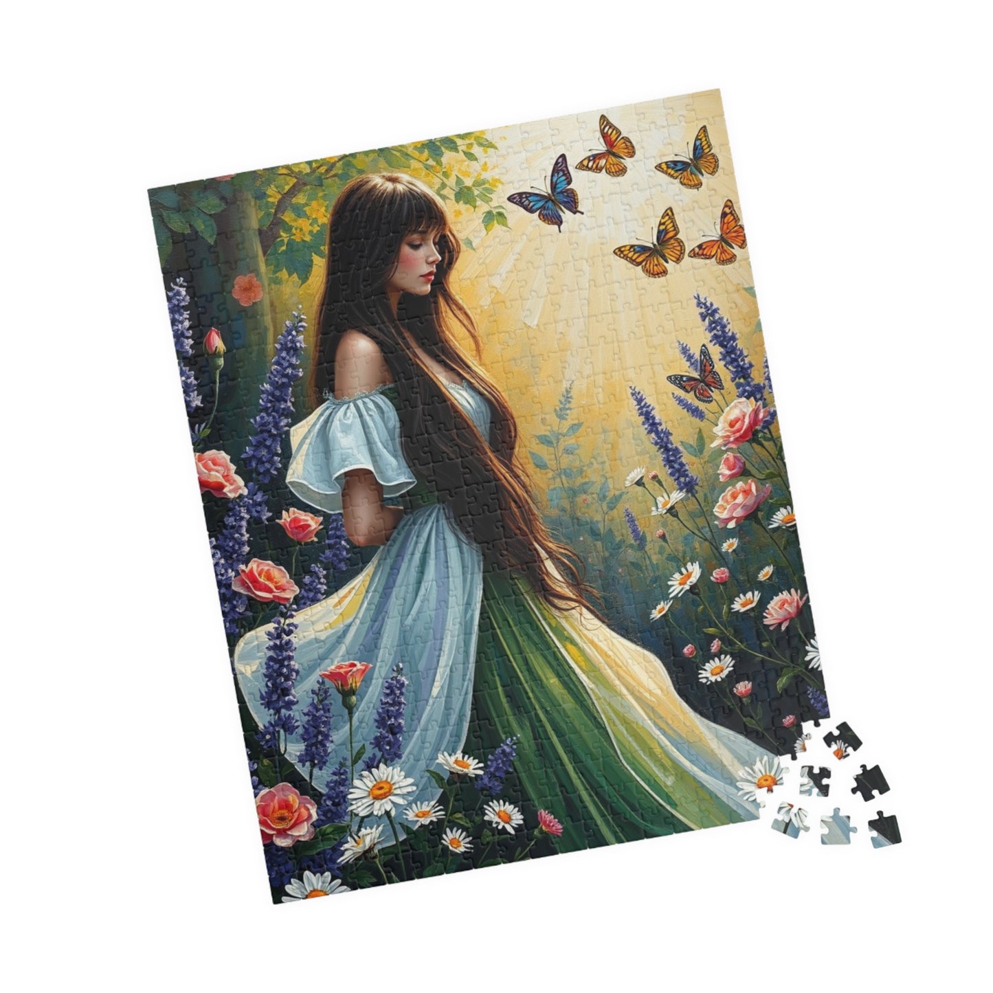 Floral Maiden Jigsaw Puzzle, 110-1014 Piece Nature Theme, Puzzle Lover Gift for Friend, Best Home Entertainment for Family Fun, Brain Teaser