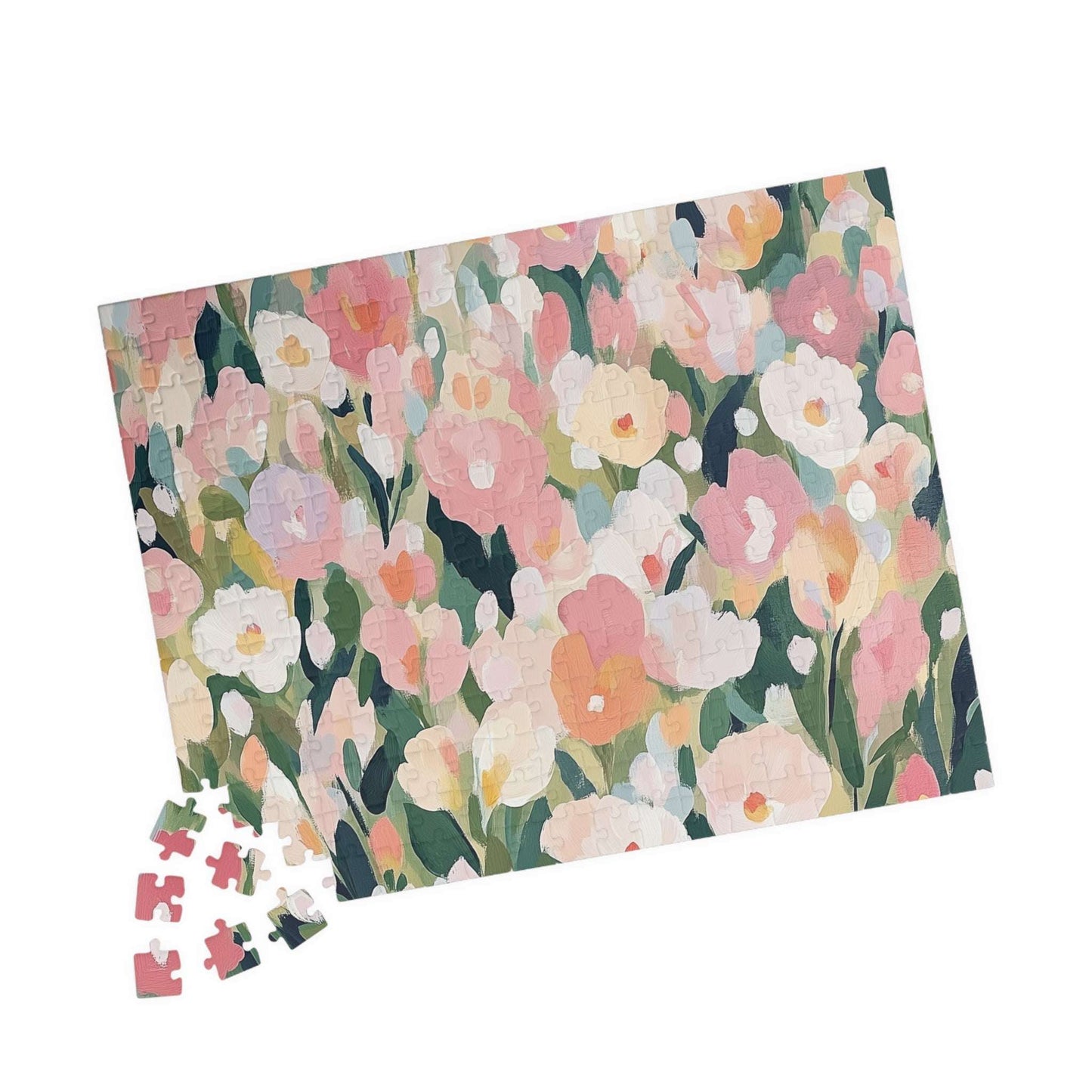 Floral Garden Jigsaw Puzzle — Pastel Flower Blooms