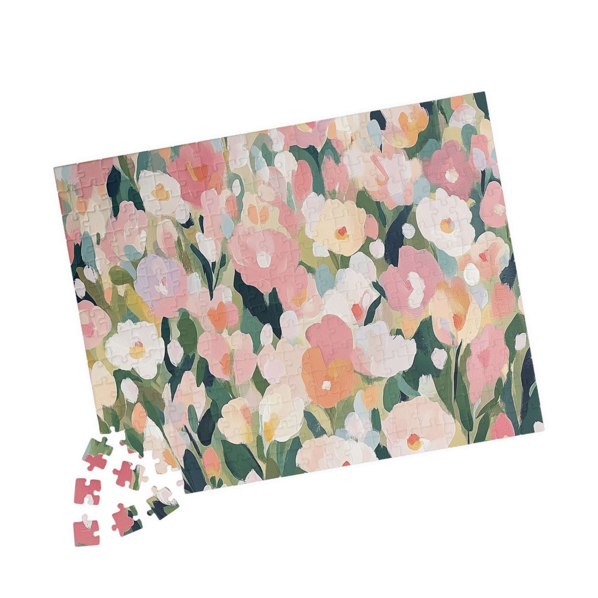 Floral Garden Jigsaw Puzzle — Pastel Flower Blooms