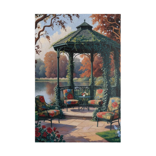 Relaxing Garden Scene Puzzle - Landscape Jigsaw Game, Perfect for Family Game Night, Cozy Evenings, Puzzle Lover Gift, Fun Solo Activity 1014 pcs (Vertical) Puzzle The Puzzle Chest