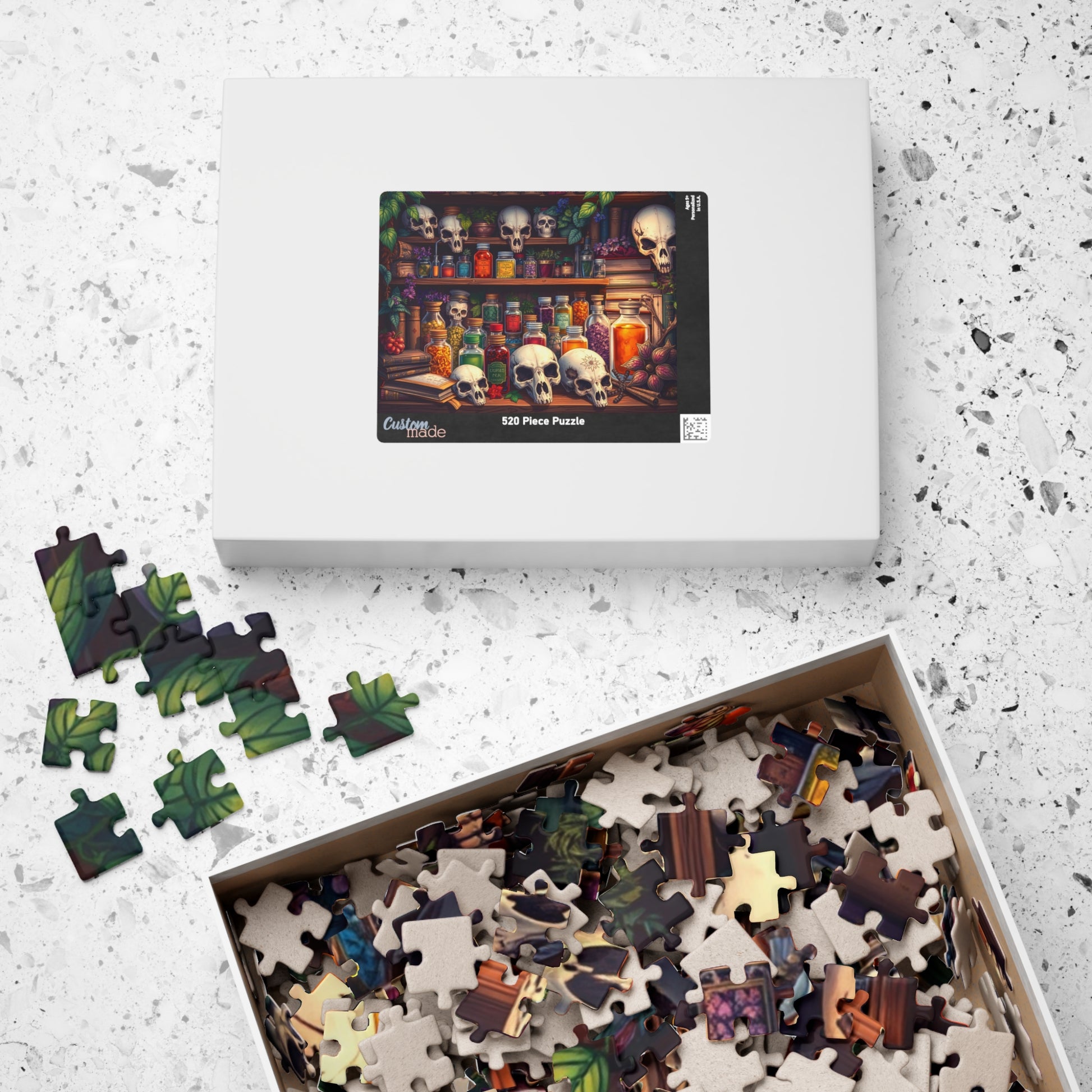 Skull Potion Shop Puzzle - Halloween Decor, Gift for Puzzle Lovers, 110 to 1014-Piece Fun, Perfect for Family Game Night, Gothic Home Decor The Puzzle Chest