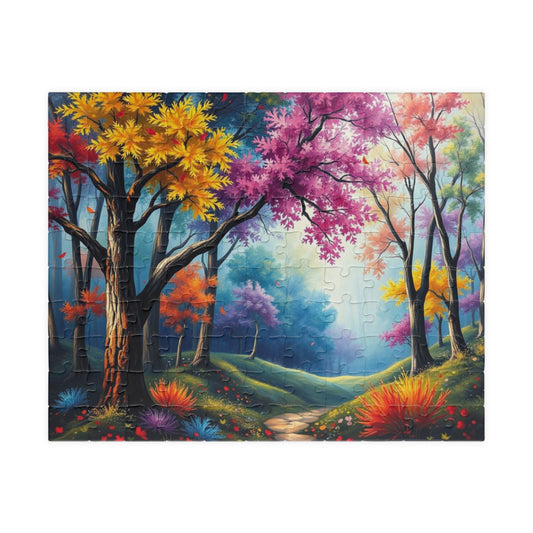 Autumn Forest Puzzle - 110, 252, 520, 1014-piece, Jigsaw Puzzle for Nature Lovers, Fall Decor, Family Activity, Gift for Puzzle Enthusiasts 110 pcs (Horizontal) Puzzle The Puzzle Chest