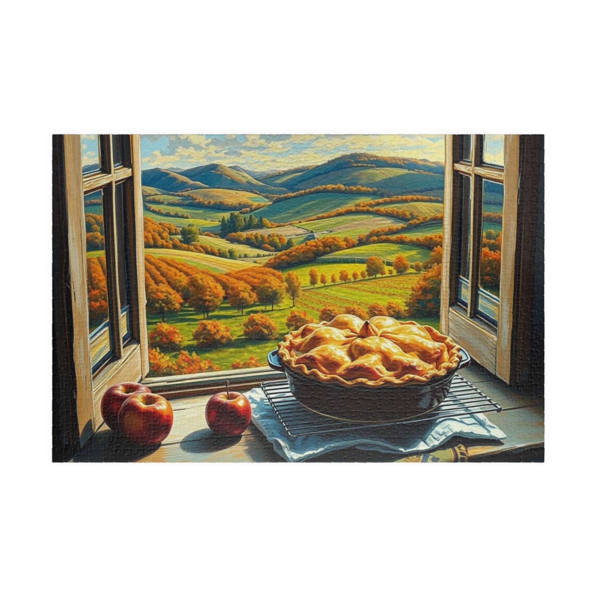 Autumn Landscape Puzzle - Food Jigsaw, Cozy Home Entertainment, Family Game Night Activity, Gift for Puzzle Lovers and Foodies, Fall Decor 1014 pcs (Horizontal) Puzzle The Puzzle Chest