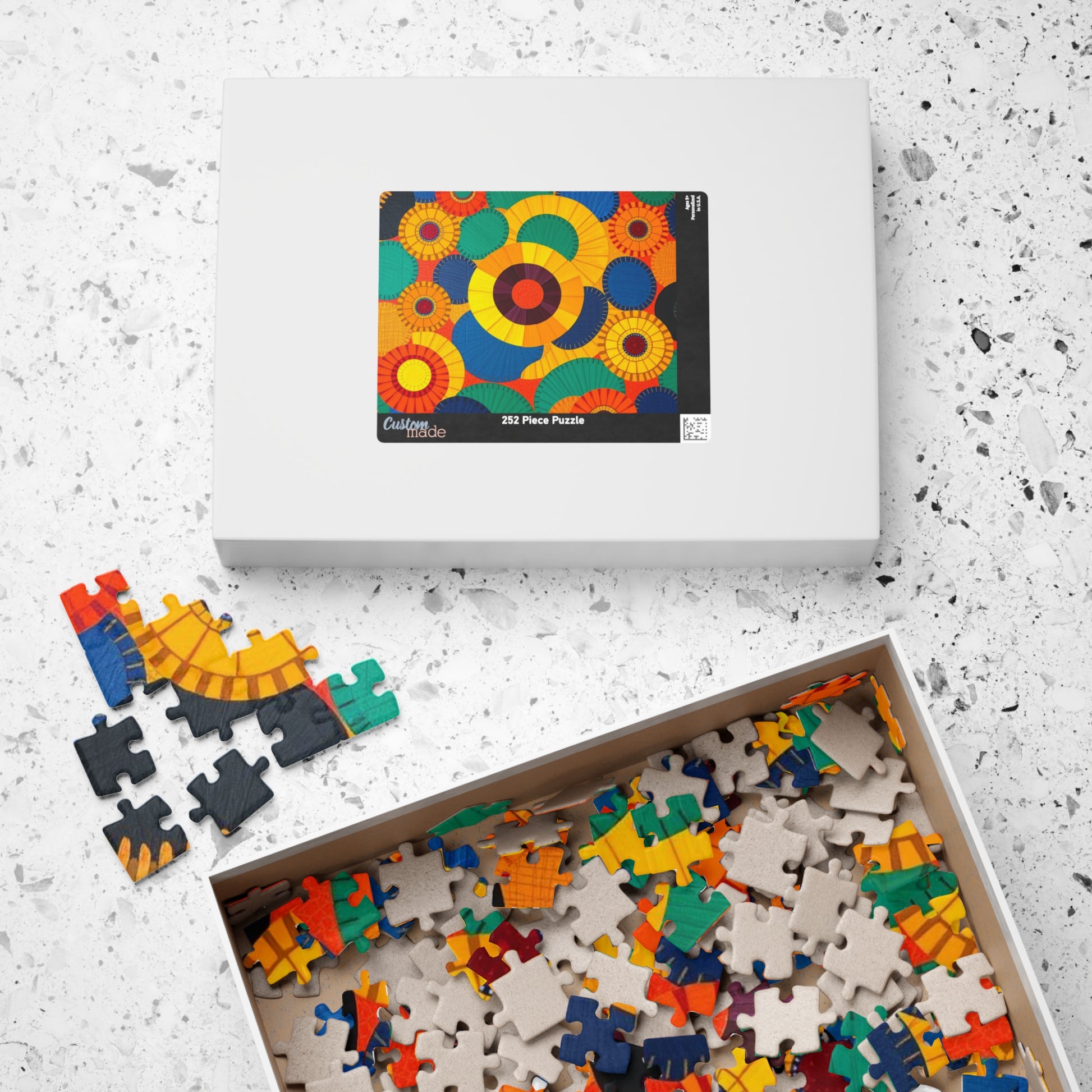 Colorful Abstract Jigsaw Puzzle Game for Adults, Perfect Family Activity, Home Entertainment, Gift for Puzzle Lover, Art Enthusiast Puzzle The Puzzle Chest