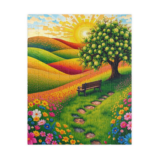 Serene Nature Mosaic Puzzle - 110, 252, 520, 1014-piece, Gift for Nature Lovers, Family Fun Activity 110 pcs (Vertical) Puzzle The Puzzle Chest