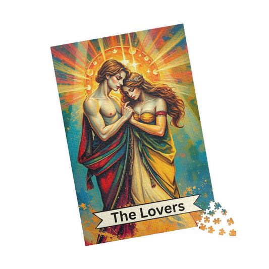 The Lovers Tarot Puzzle: Romantic Jigsaw for Couples