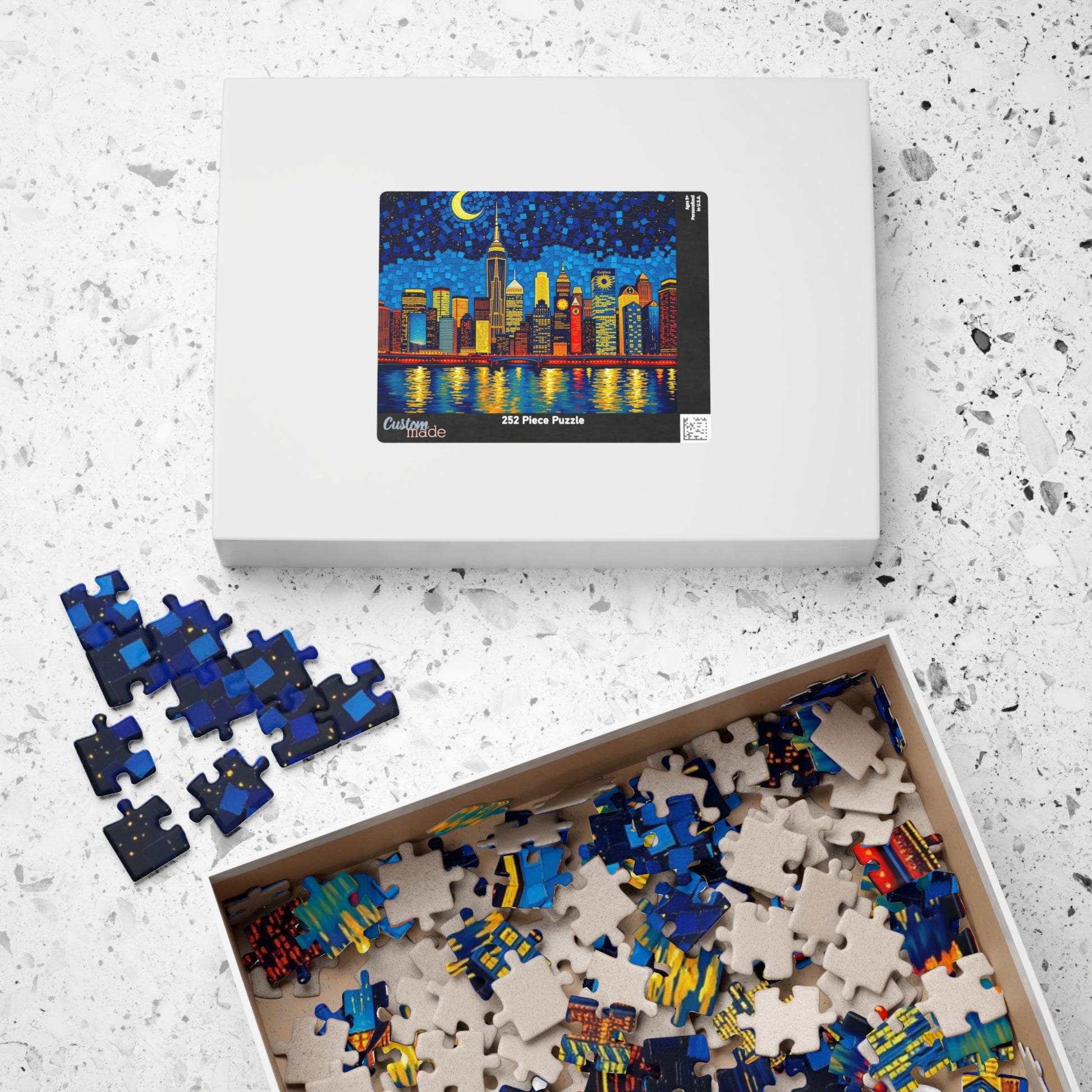 Mosaic Starry Night Skyline Jigsaw Puzzle Puzzle The Puzzle Chest