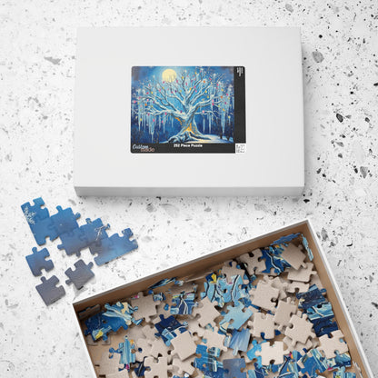Winter Tree of Wishes Jigsaw Puzzle, 110-1014 Piece Holiday Gift for Friend, Family Activity, Christmas Winter Scene Cozy Home Entertainment