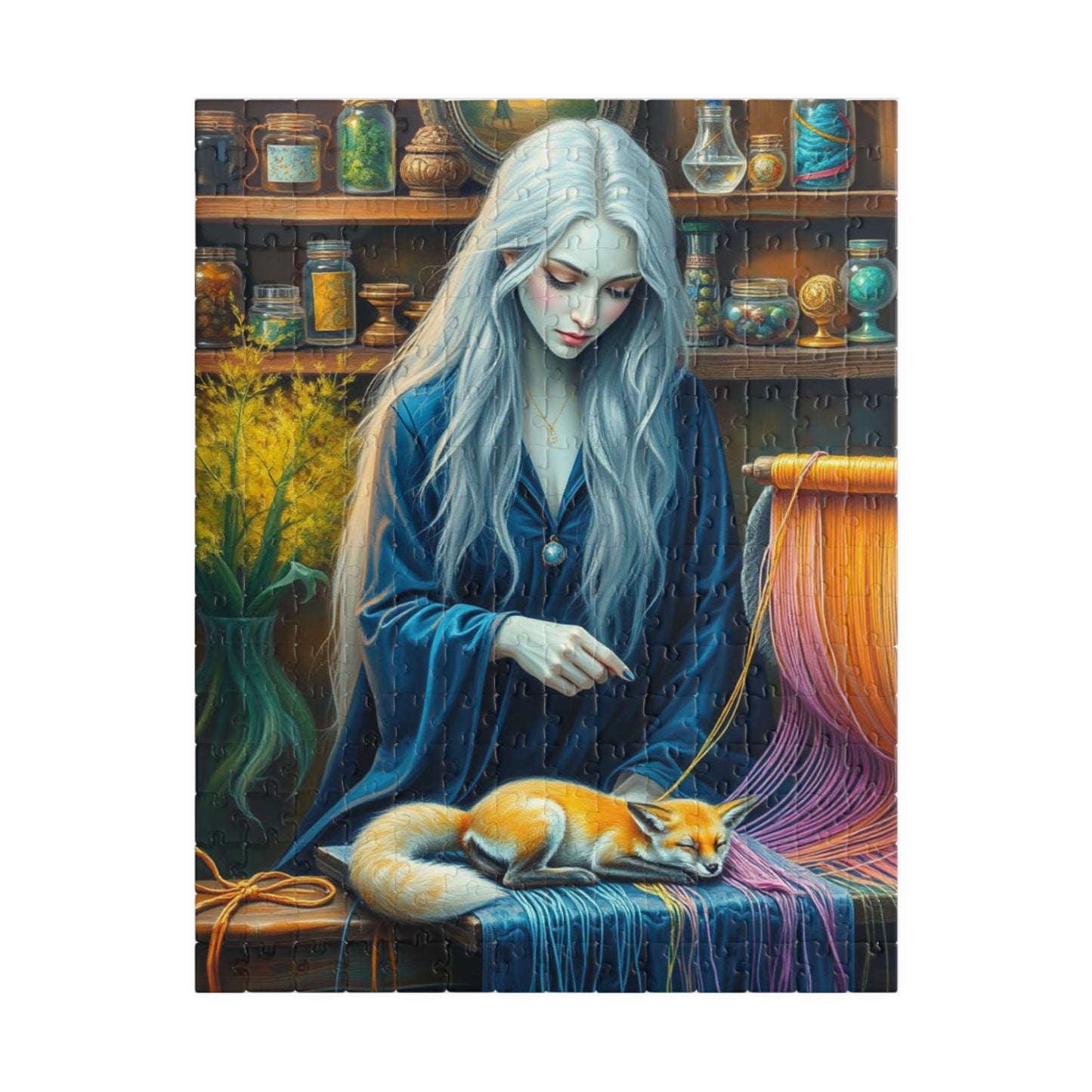 Threads of Magic Jigsaw Puzzle - Witch Puzzle, 110, 252, 520, 1014-piece Puzzle Lover Gift, Family Game Night, Therapy Activity, Halloween