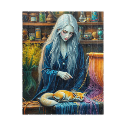 Threads of Magic Jigsaw Puzzle - Witch Puzzle, 110, 252, 520, 1014-piece Puzzle Lover Gift, Family Game Night, Therapy Activity, Halloween