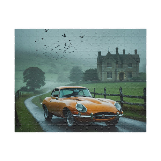 Vintage Car Puzzle, 110-1014 Piece 1961 Classic Jaguar Auto Jigsaw Game, Car Lover Gift, Family Fun, Leisure Activity, Puzzle Enthusiasts 252 pcs (Horizontal) Puzzle The Puzzle Chest