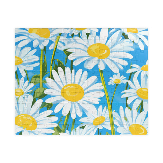 Daisy Delight Jigsaw Puzzle for Adults, Floral Jigsaw for Relaxing Days, Gift for Nature Lovers, Family Game Night, Fun Indoor Activity 110 pcs (Horizontal) Puzzle The Puzzle Chest