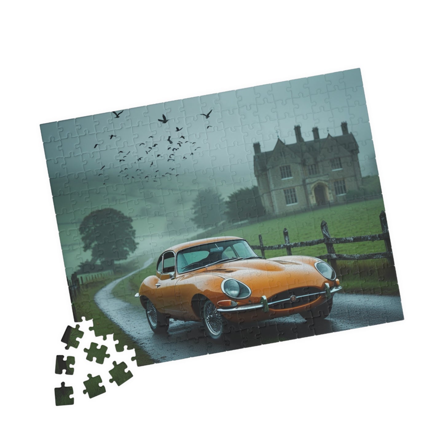 Vintage Car Puzzle, 110-1014 Piece 1961 Classic Auto Jigsaw Game Puzzle The Puzzle Chest