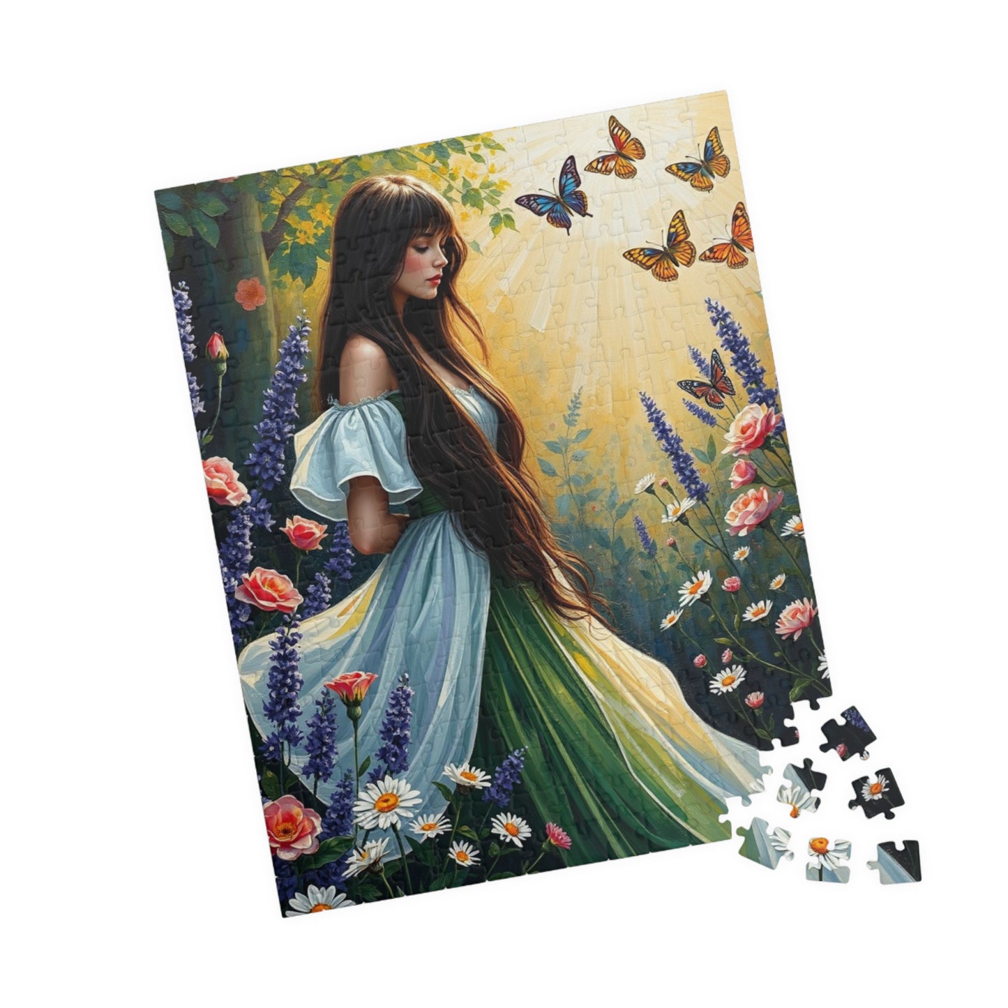 Floral Maiden Jigsaw Puzzle, 110-1014 Piece Nature Theme, Puzzle Lover Gift for Friend, Best Home Entertainment for Family Fun, Brain Teaser