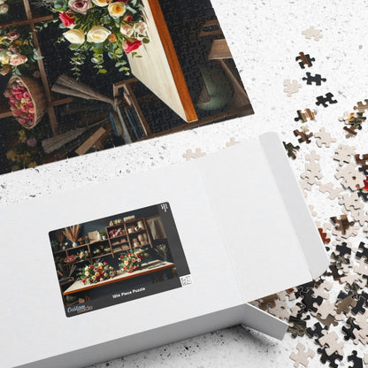 Floral Arrangement Workshop Puzzle, Cozy Flower Studio Bouquet Making Scene Jigsaw Game, Challenging Relaxing Activity, Mindfulness, Gift Puzzle The Puzzle Chest