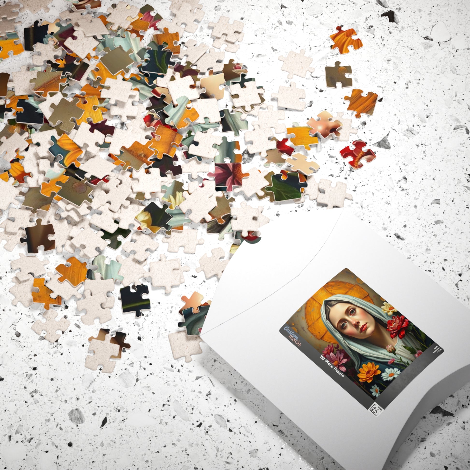 Jigsaw Puzzle, Catholic Saint Therese Flower Garden, 110 252 520 1014 Piece, Religious Gift Idea, Mindfulness Activity, Family Bonding Puzzle The Puzzle Chest